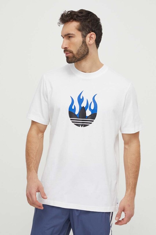 Хлопковая футболка adidas Originals IS2944 белый SS24