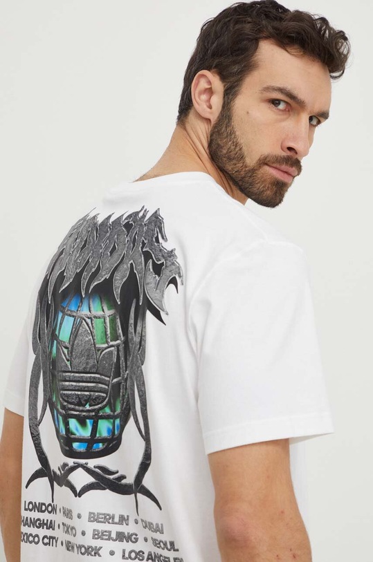 Βαμβακερό μπλουζάκι adidas Originals στάμπα λευκό IS2946