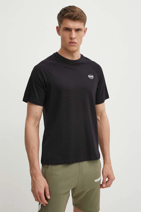 Хлопковая футболка Hummel hmlLGC KAI REGULAR HEAVY T-SHIRT чёрный 223989