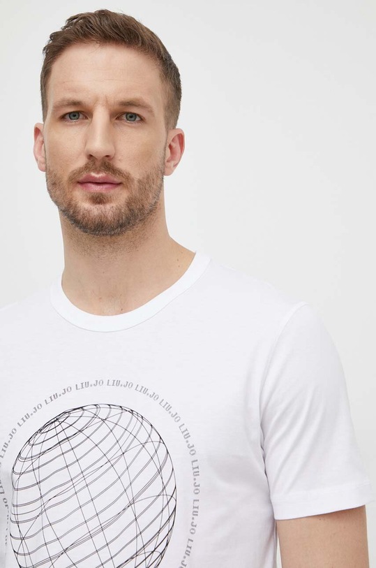 Хлопковая футболка Liu Jo белый M124P204ESCAPEPRINT