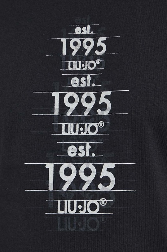 Liu Jo tricou din bumbac M124P204PRINTCOMF negru