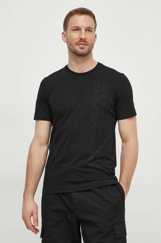 Liu Jo t-shirt bawełniany nadruk czarny M124P204TEEJMIRROR