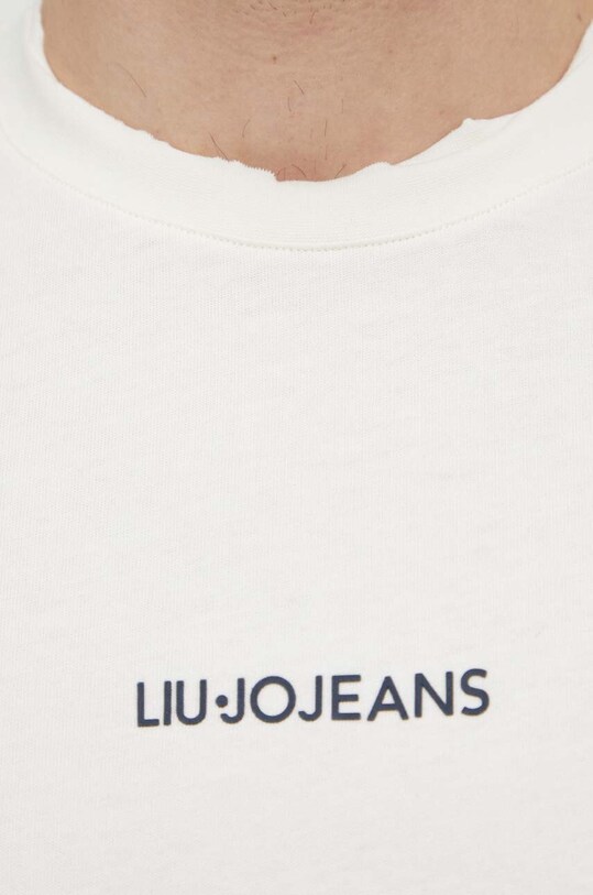 Liu Jo t-shirt bawełniany M124P204WASHSHIRT beżowy