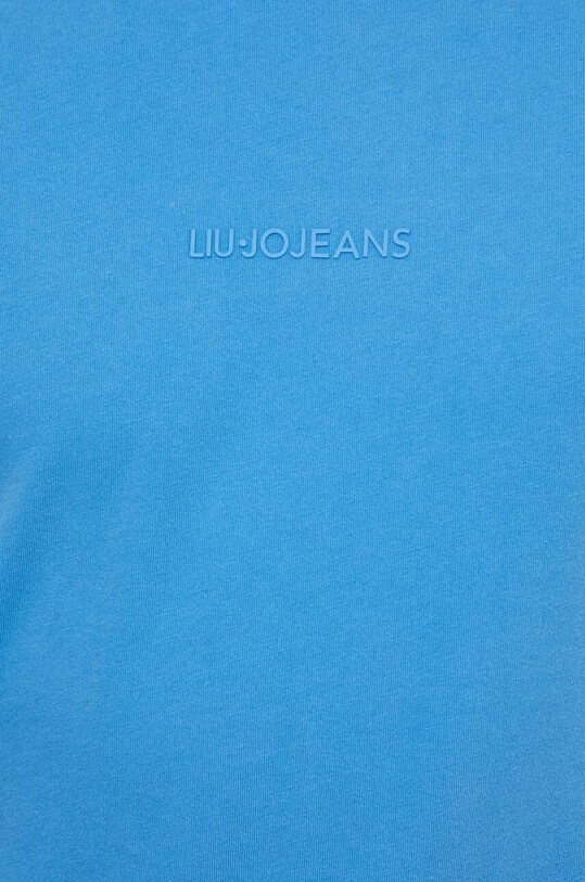 Liu Jo tricou din bumbac albastru M124P204WASHSHIRT