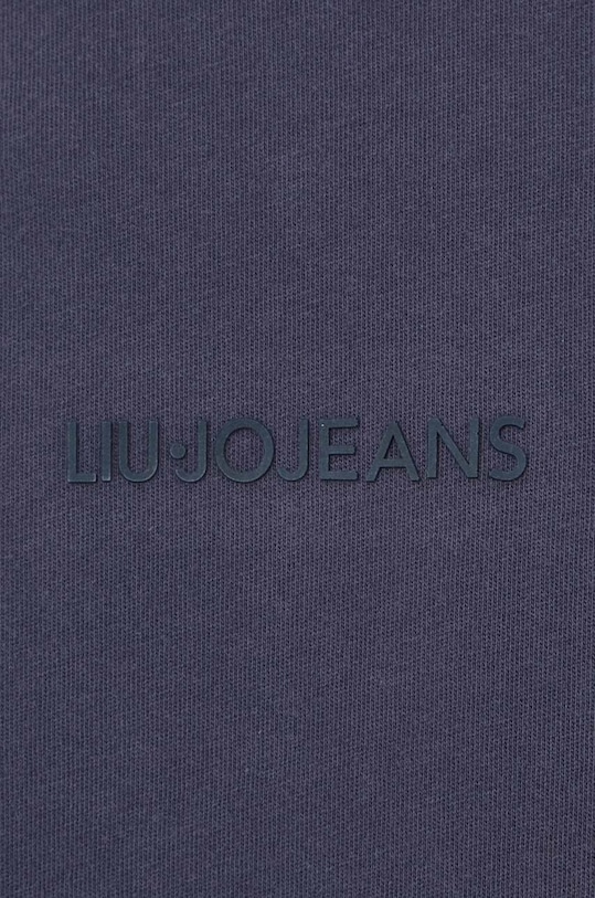 Liu Jo t-shirt bawełniany M124P204WASHSHIRT granatowy