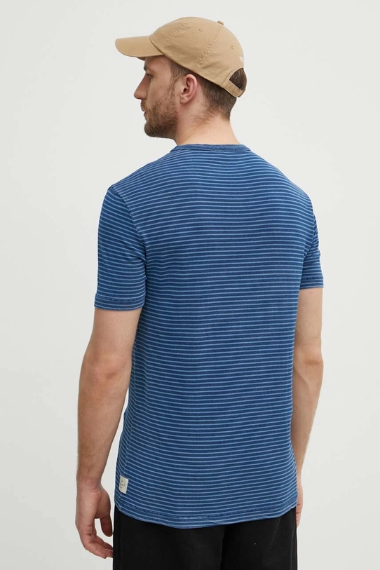 Îmbrăcăminte Liu Jo tricou din bumbac M124P204STRIPESWASH albastru