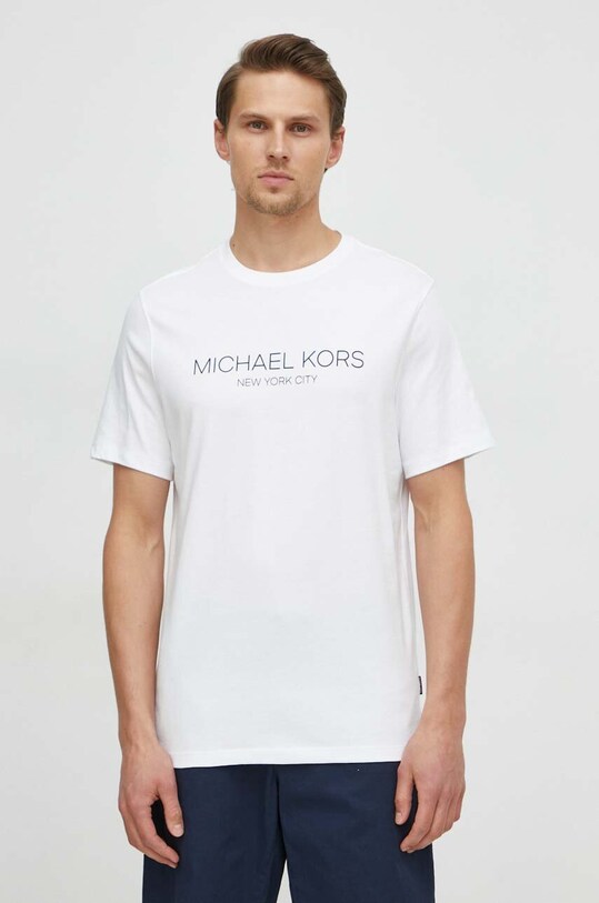 Michael Kors t-shirt bawełniany biały CS4521H1V2