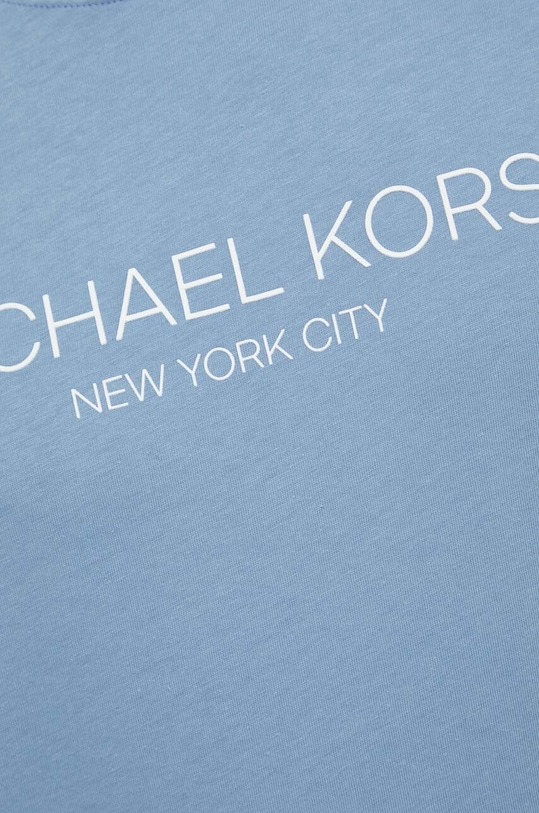 Bavlnené tričko Michael Kors CS4521H1V2 modrá