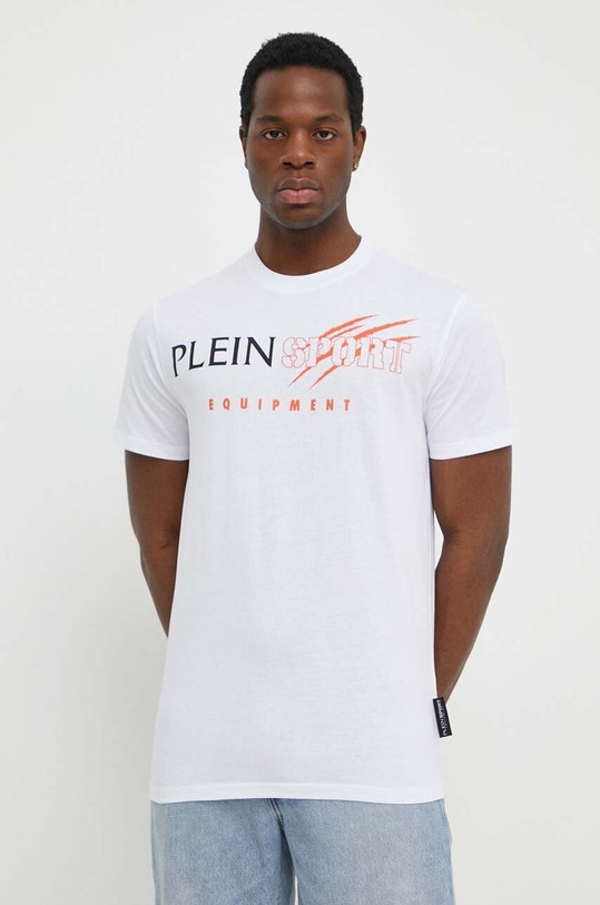 PLEIN SPORT t-shirt in cotone bianco PADC.MTK7205.SJY001N