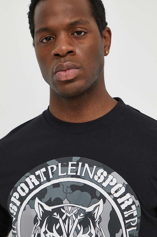 Bavlnené tričko PLEIN SPORT čierna PADC.MTK7212.SJY001N