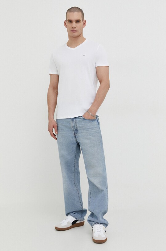 Diesel tricou din bumbac 3-pack 00SHGU.0LIAD alb SS24