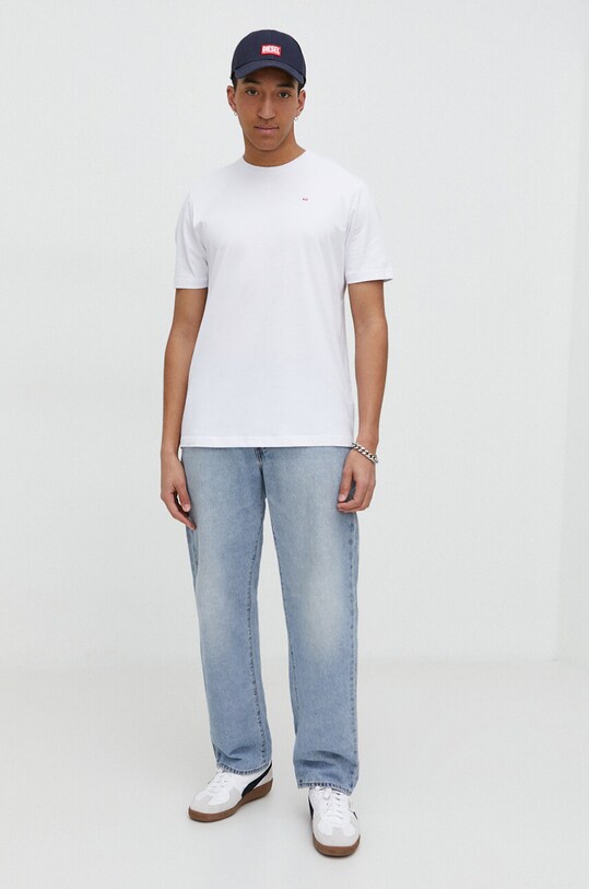 Diesel tricou din bumbac A06418.0HFAX alb SS24