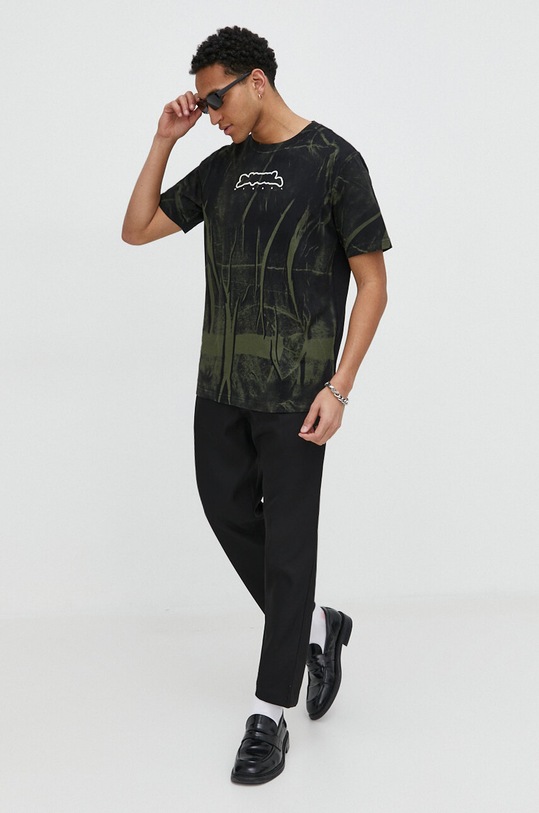 Diesel t-shirt bawełniany A12155.0AJBD czarny SS24