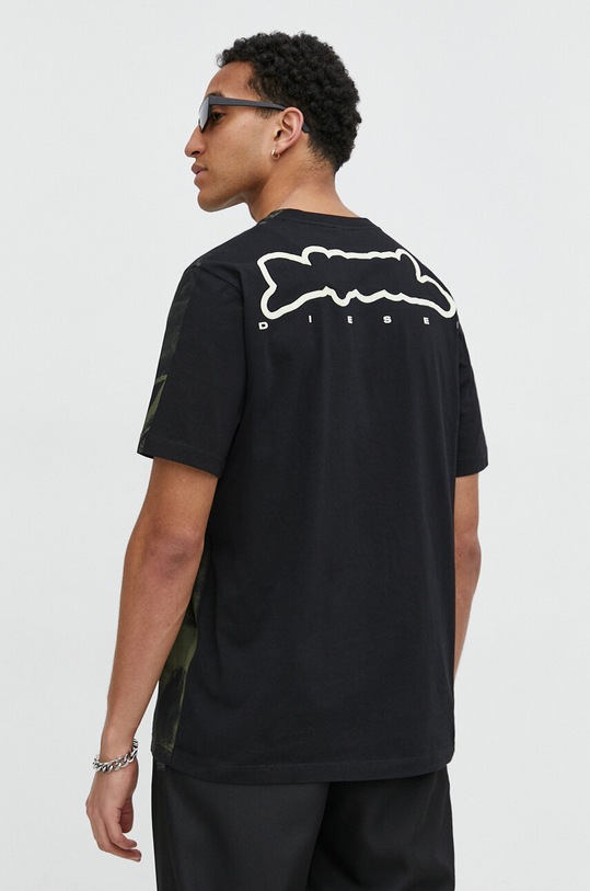 Odzież Diesel t-shirt bawełniany A12155.0AJBD czarny