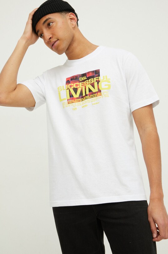 Diesel tricou din bumbac print alb A12275.0BEAF