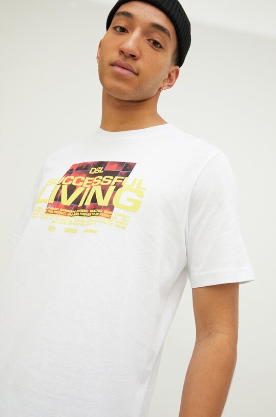Diesel tricou din bumbac alb A12275.0BEAF