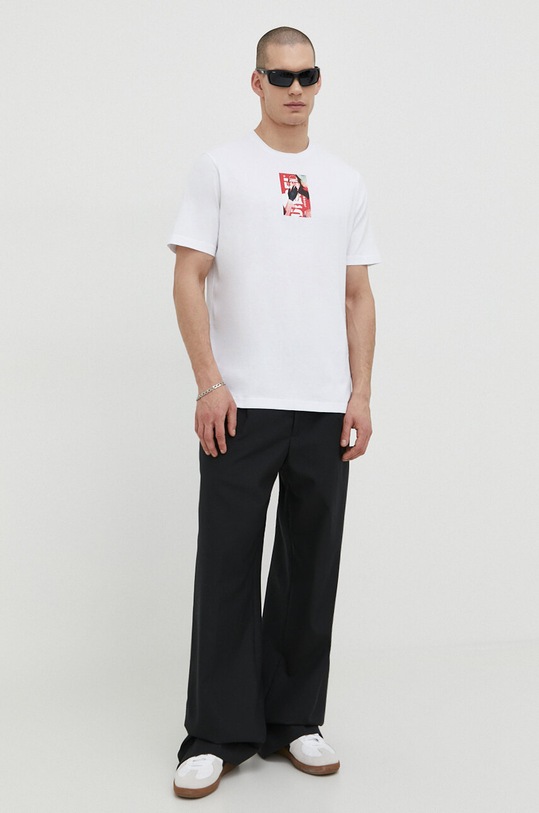 Diesel tricou din bumbac A12458.0BEAF alb SS24