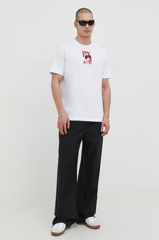 Diesel tricou din bumbac A12458.0BEAF alb SS24