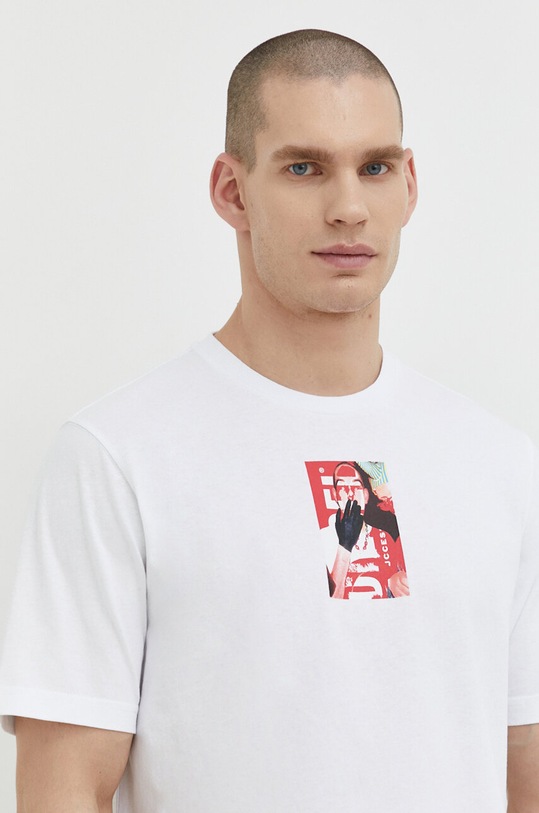 Diesel tricou din bumbac alb A12458.0BEAF