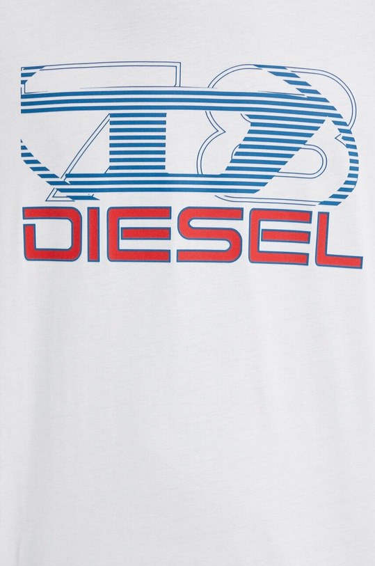 Diesel t-shirt bawełniany T-DIEGOR-K74 A12502.0GRAI biały