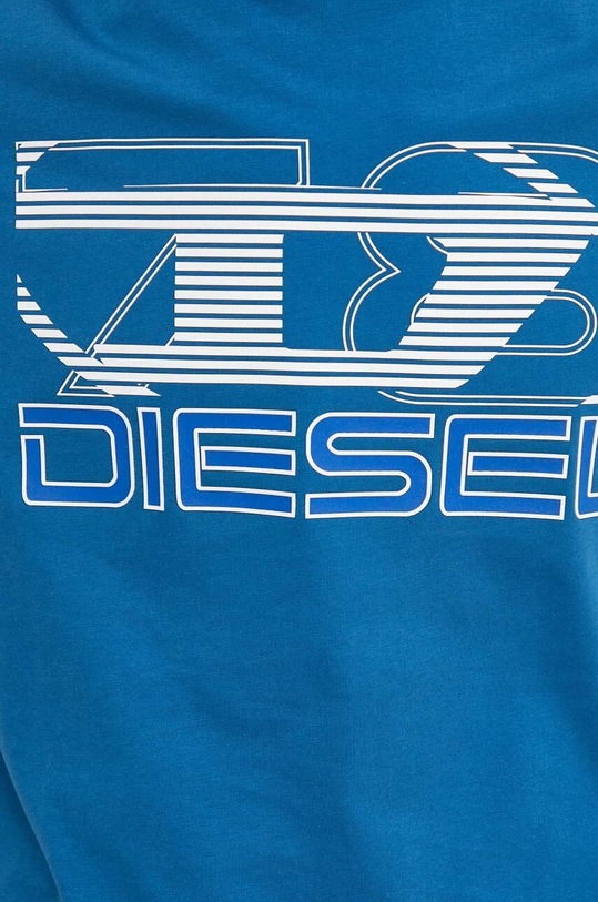 Diesel t-shirt bawełniany T-DIEGOR-K74 A12502.0GRAI niebieski