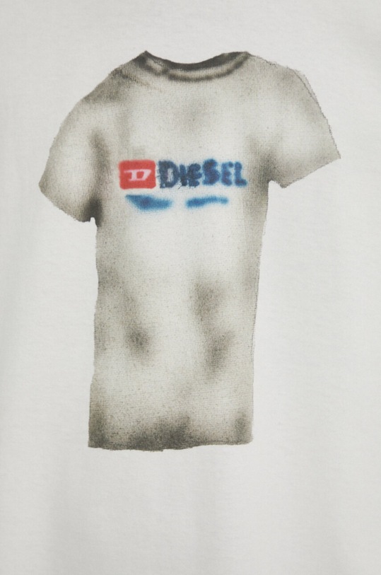 Diesel t-shirt bawełniany T-BOXT-N12 A12914.0AKAK beżowy