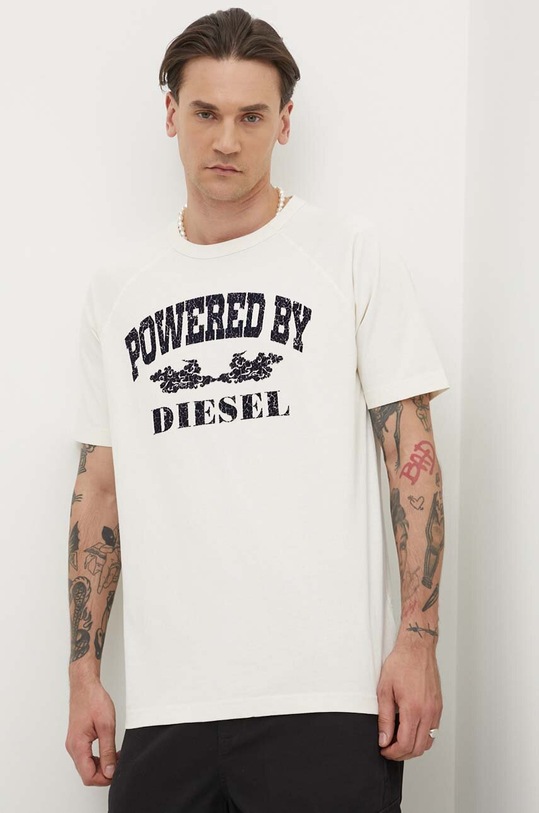 Хлопковая футболка Diesel T-RUST regular бежевый A13280.0DQAU