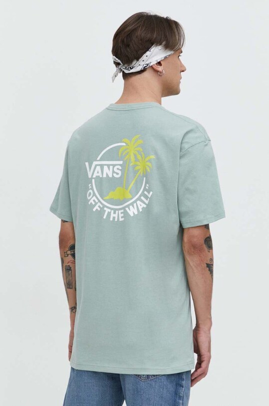 Îmbrăcăminte Vans tricou din bumbac VN0A7SMYD1L1 verde
