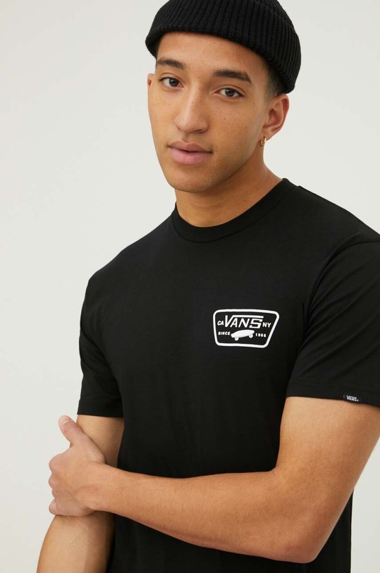 Bavlnené tričko Vans čierna VN0000F8Y281