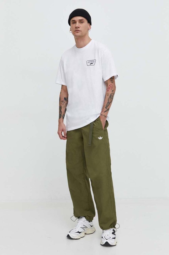 Βαμβακερό μπλουζάκι Vans VN0000F8YB21 λευκό SS24