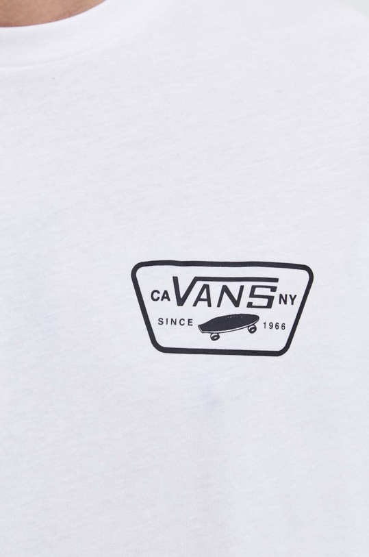 Βαμβακερό μπλουζάκι Vans VN0000F8YB21 λευκό