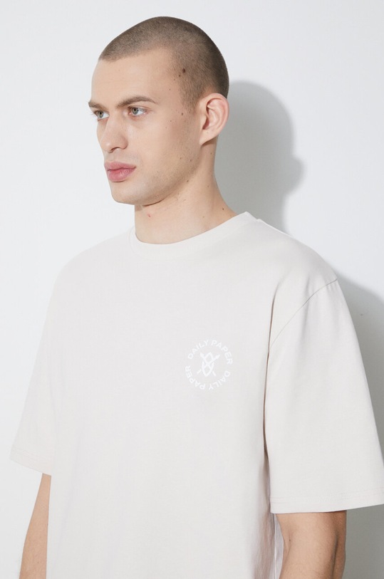 Хлопковая футболка Daily Paper Circle SS печать бежевый 2412009