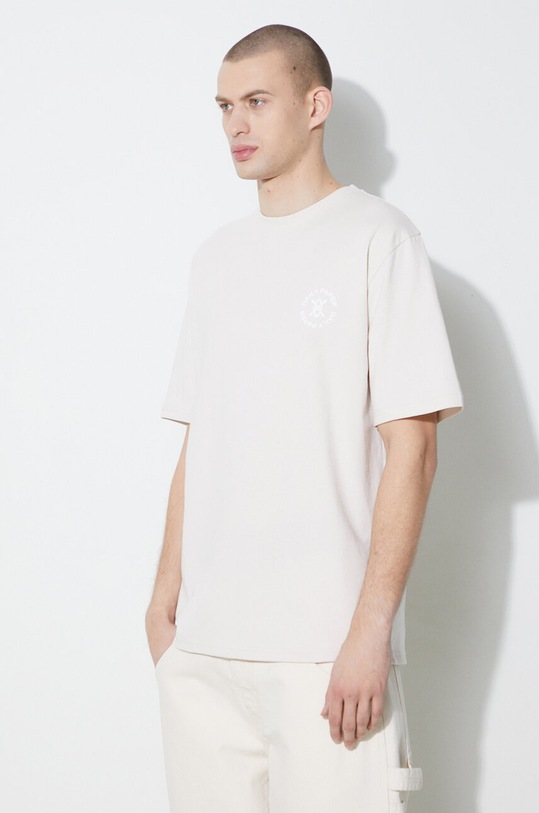 Хлопковая футболка Daily Paper Circle SS 2412009 бежевый