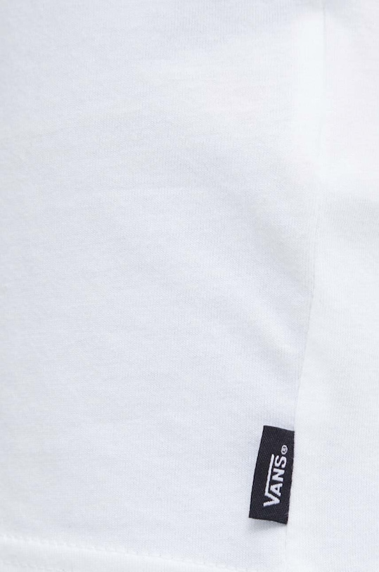 Βαμβακερό μπλουζάκι Vans 3-pack λευκό VN000KHDWHT1
