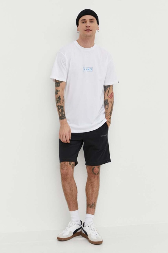 Βαμβακερό μπλουζάκι Vans VN0A5E81CZM1 λευκό SS24