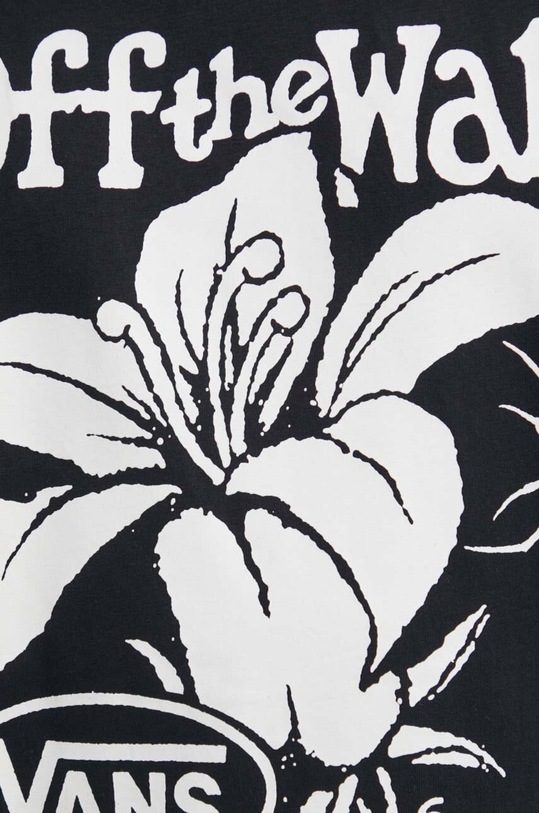 Памучна тениска Vans VN000G55BLK1 черен