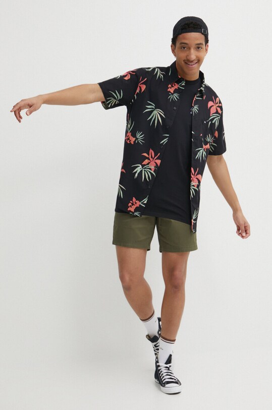 Vans tricou din bumbac VN000G5MBLK1 negru SS24