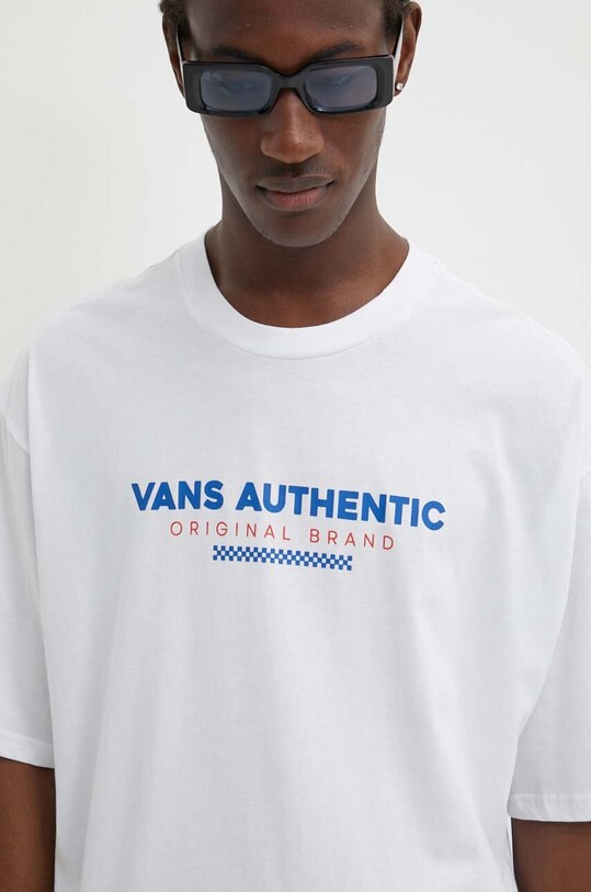 Vans tricou din bumbac alb VN000H5HWHT1