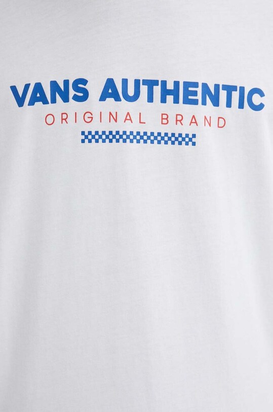 Βαμβακερό μπλουζάκι Vans VN000H5HWHT1 λευκό