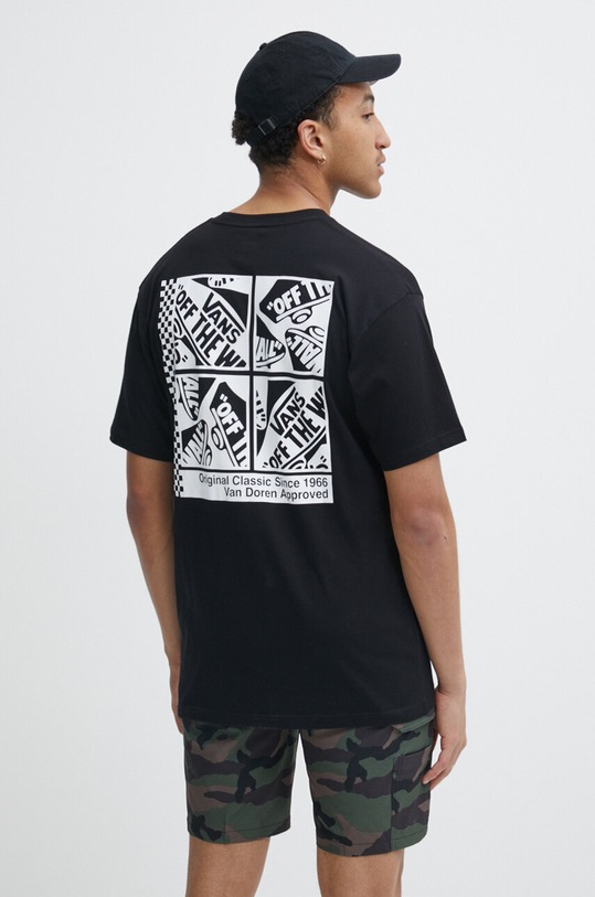 Oblečení Bavlněné tričko Vans VN000G5NBLK1 černá