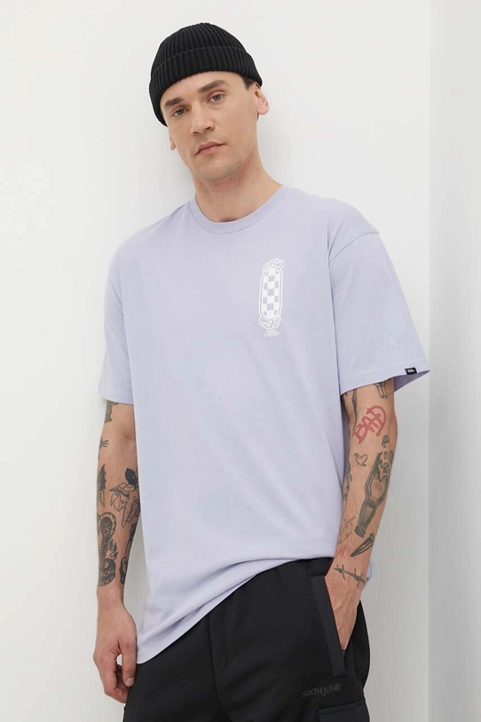 Vans t-shirt bawełniany nadruk fioletowy VN000G5PCR21