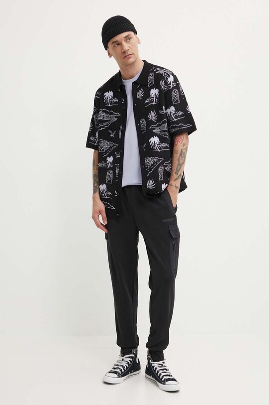 Vans tricou din bumbac VN000G5PCR21 violet SS24