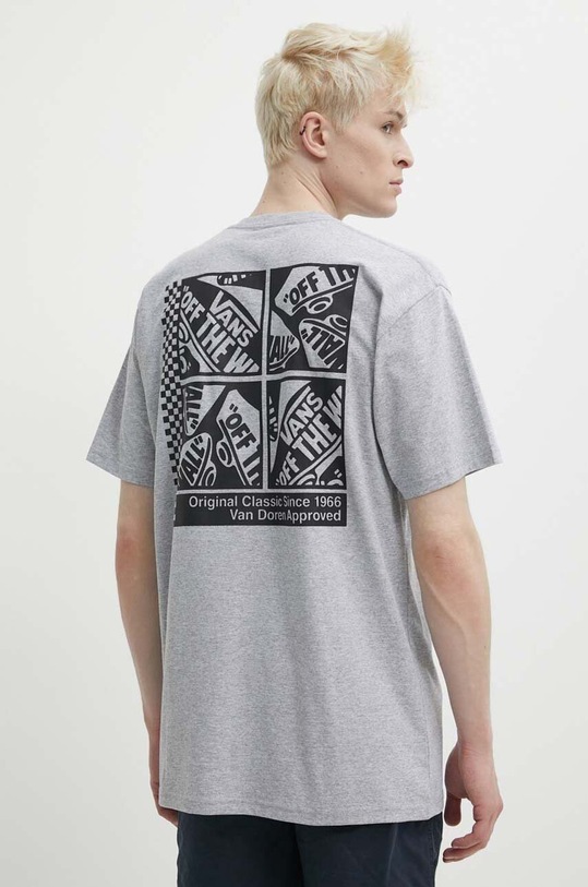 Vans t-shirt bawełniany nadruk szary VN000G5NATH1