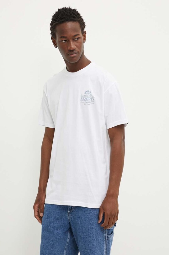 Vans tricou din bumbac VN000G67WHT1 alb SS24