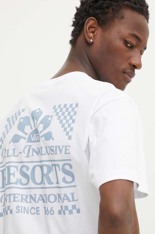 Odzież Vans t-shirt bawełniany VN000G67WHT1 biały