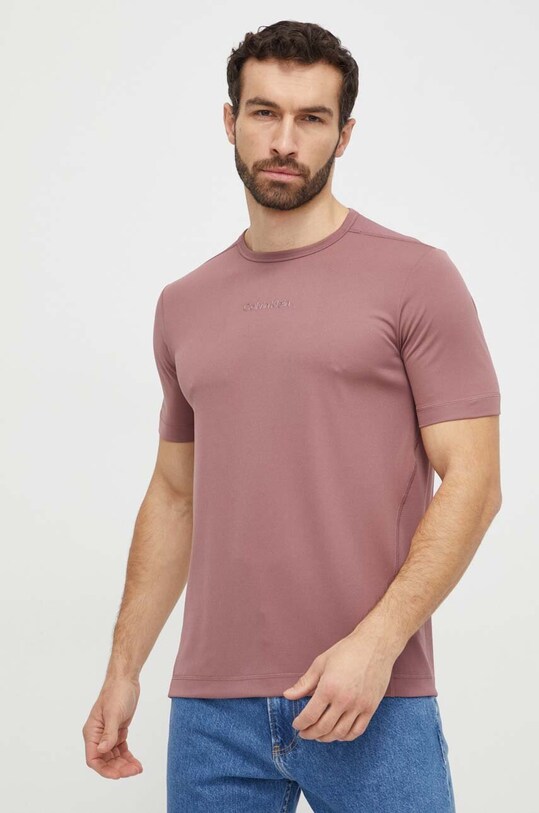 Calvin Klein Performance tricou de antrenament uni roz 00GMS4K159
