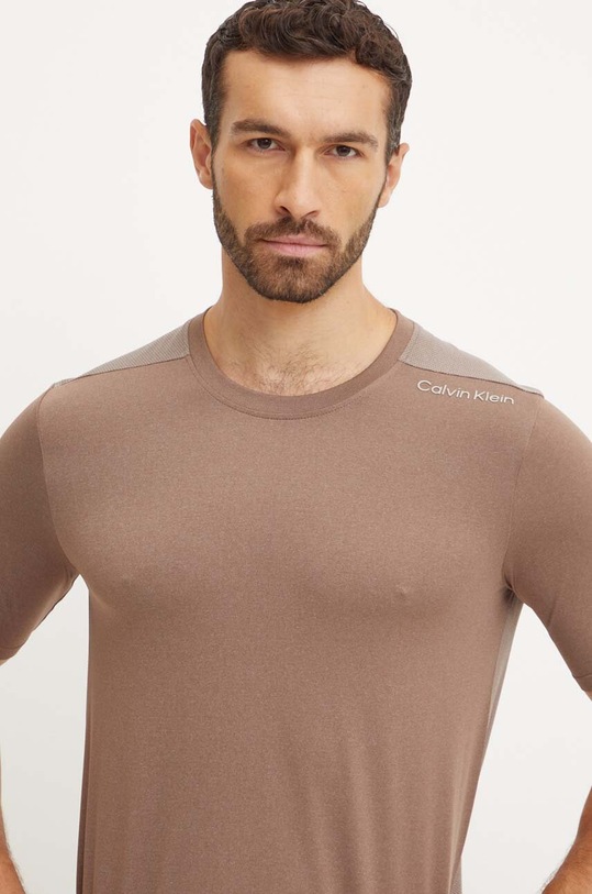Tréninkové tričko Calvin Klein Performance hnědá 00GMS4K164