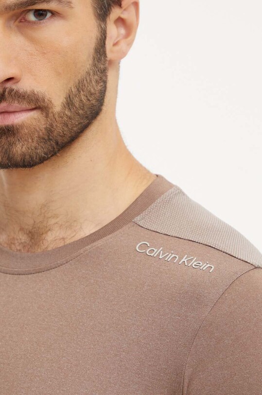 Tréninkové tričko Calvin Klein Performance 00GMS4K164 hnědá