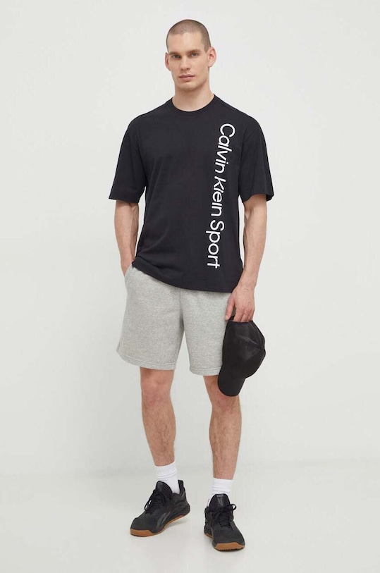 Calvin Klein Performance t-shirt bawełniany 00GMS4K173 czarny SS24