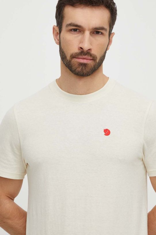 Μπλουζάκι Fjallraven Hemp Blend T-shirt απλικέ μπεζ F12600215.113